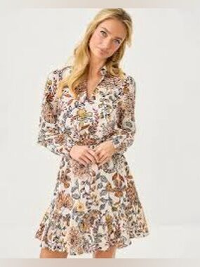 Goldie Feminine Floral Ruffle Dress